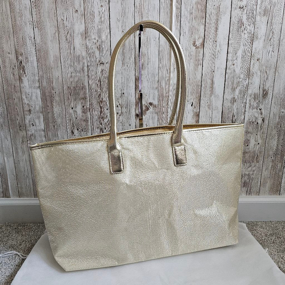 Women's Michael Kors Tote Bag, One Size, Gold - Picture 7 of 8